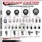 Service Caster 4'' Black Poly Swivel 1-3/8'' Expanding Stem Caster Set with Brake, 4PK SCC-EX20S414-PPUB-BLK-TLB-138-4 - alternate 4